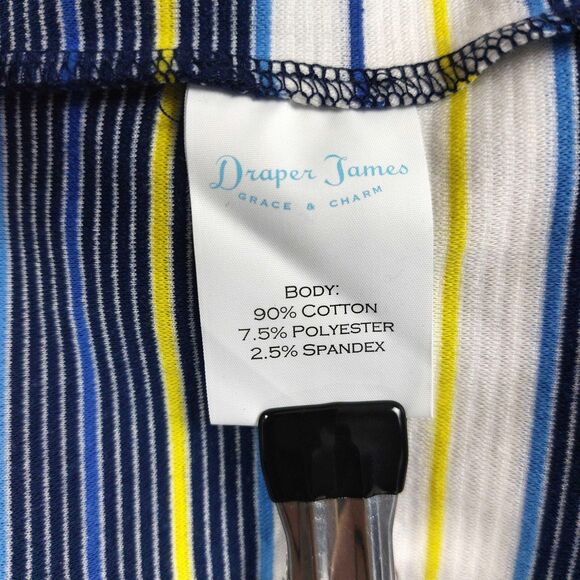 Draper James Dress Sz XS Bell Sleeve Stripe Zipper Casual Fit Flare Mini Career - Picture 11 of 15